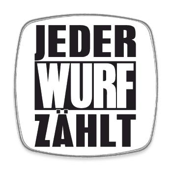 Boule Spruch Kugeln für Bouler Boccia Spiel - Viereckiger Kühlschrankmagnet - Weiß - Vorne
