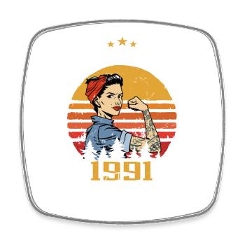 Vintage 1991 - Born In June 1991 - Square fridge magnet - white - Front