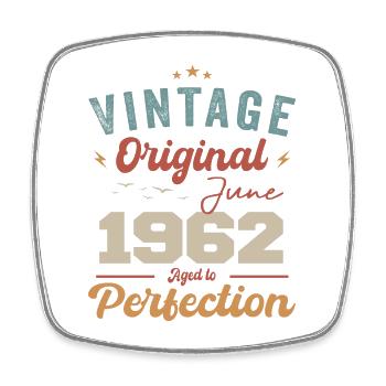 June 1992 Aged to Perfection June 1992 vintage - Square fridge magnet - white - Front