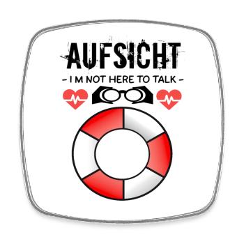 Supervision - Bathing supervision - Square fridge magnet - white - Front
