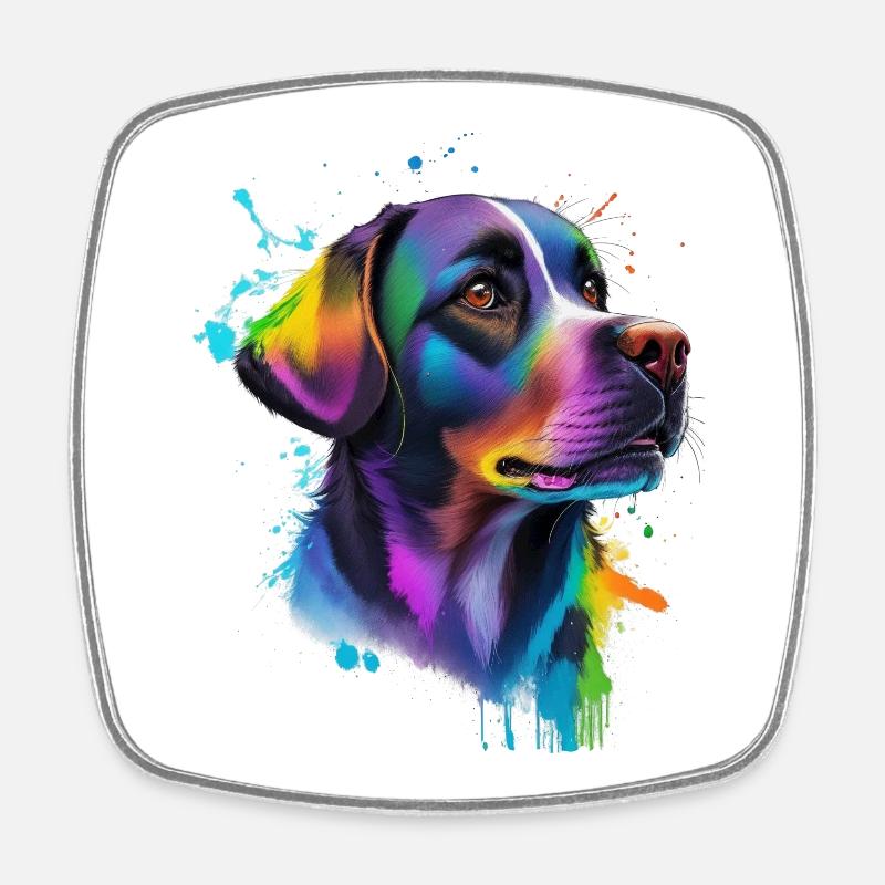 Labrador - Square fridge magnet - white