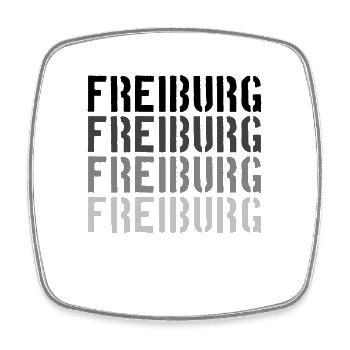 Freiburg - Viereckiger Kühlschrankmagnet - Weiß - Vorne