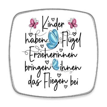 Erzieherin - Viereckiger Kühlschrankmagnet - Weiß - Vorne