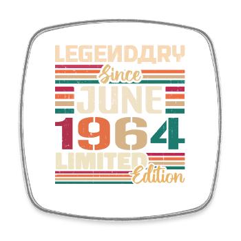 Legendary June 1964 Limited Edition Juni 1964 - Viereckiger Kühlschrankmagnet - Weiß - Vorne