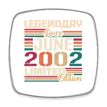 Legendary June 2002 Limited Edition Juni 2002 - Viereckiger Kühlschrankmagnet - Weiß - Vorne