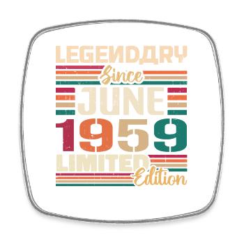 Legendary June 1959 Limited Edition Juni 1959 - Viereckiger Kühlschrankmagnet - Weiß - Vorne