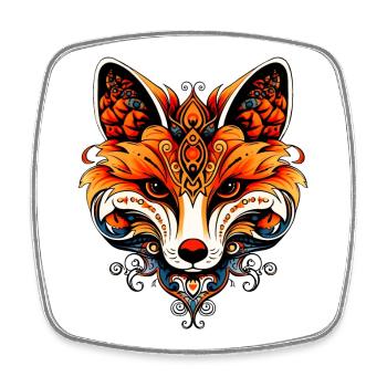 Beauté du renard ornemental - Magnet carré - blanc - Devant