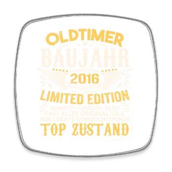 Original 2016 Jahrgang Retro Geburtstag Vintage - Viereckiger Kühlschrankmagnet - Weiß - Vorne