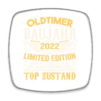 Original 2022 Jahrgang Retro Geburtstag Vintage - Viereckiger Kühlschrankmagnet - Weiß - Vorne