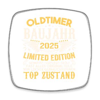 Original 2025 Jahrgang Retro Geburtstag Vintage - Viereckiger Kühlschrankmagnet - Weiß - Vorne