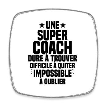 Une Super Coach Idée Femme Cadeau Humour - Magnet carré - blanc - Devant