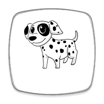 Dalmatian Dog Breed Dog Dogs - Square fridge magnet - white - Front
