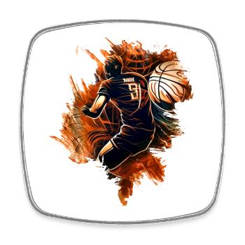Volleyball players - Square fridge magnet - white - Front