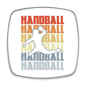 Vintage Handball - Magnet carré - blanc - Devant