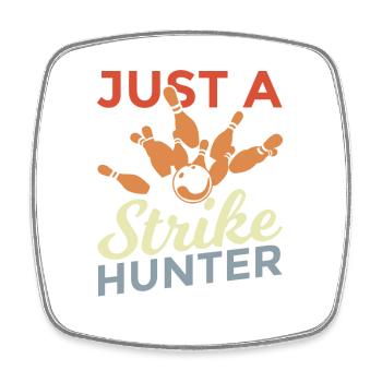 Bowling players - Square fridge magnet - white - Front
