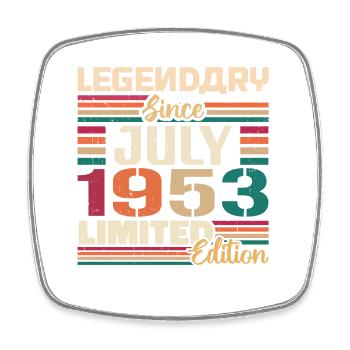 Juillet 1953 Anniversaire Juillet 1953 Juillet Année - Magnet carré - blanc - Devant