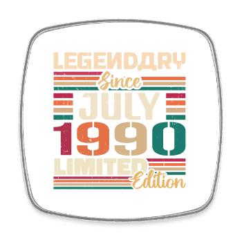 Juillet 1990 Anniversaire Juillet 1990 Juillet Année - Magnet carré - blanc - Devant