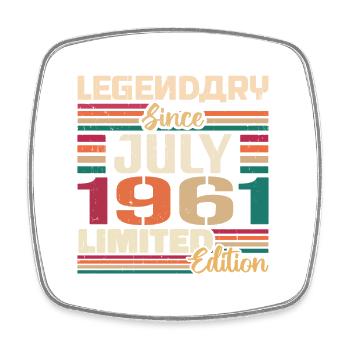 Juillet 1961 Anniversaire Juillet 1961 Juillet Année - Magnet carré - blanc - Devant