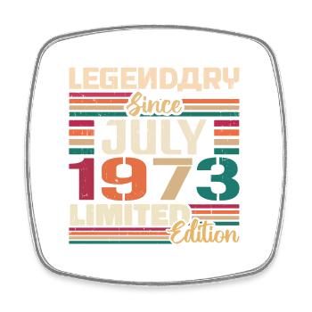 Juillet 1973 Anniversaire Juillet 1973 Juillet Année - Magnet carré - blanc - Devant