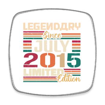 Juillet 2015 Anniversaire Juillet 2015 Juillet Millésime - Magnet carré - blanc - Devant