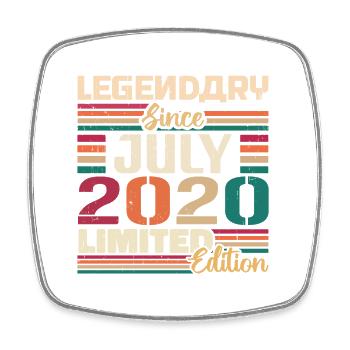 Juillet 2020 Anniversaire Juillet 2020 Juillet Millésime - Magnet carré - blanc - Devant