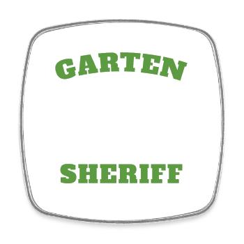 Gärtner Hobbygärtner Landschaftsbau Garten Sheriff - Viereckiger Kühlschrankmagnet - Weiß - Vorne
