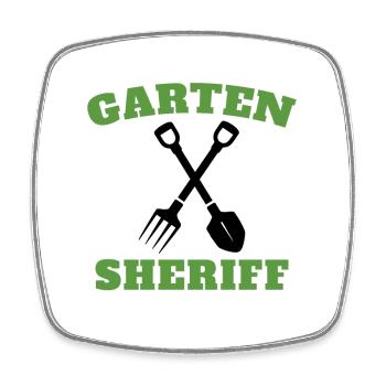 Gärtner Hobbygärtner Landschaftsbau Garten Sheriff - Viereckiger Kühlschrankmagnet - Weiß - Vorne