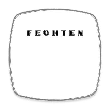 Fencing lettering - Square fridge magnet - white - Front