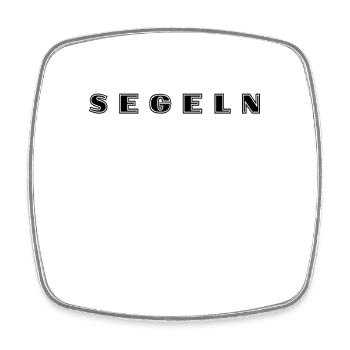 Sailing lettering - Square fridge magnet - white - Front