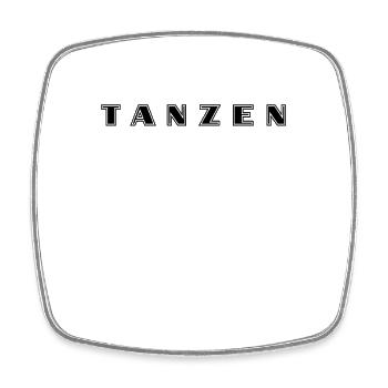 Dancing lettering - Square fridge magnet - white - Front
