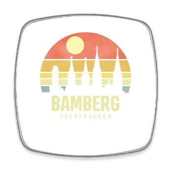 Bamberg Bamberg City of Upper Franconia Coordinates - Square fridge magnet - white - Front