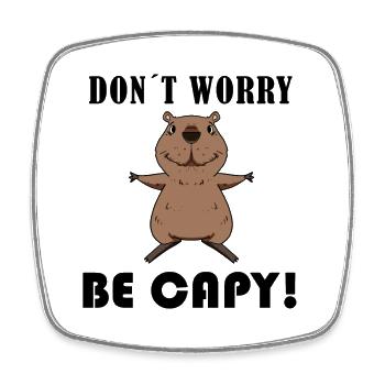 Capybara Capybara Gift - Square fridge magnet - white - Front