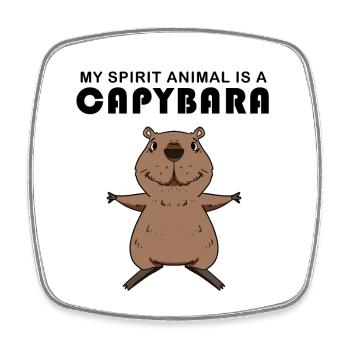 Capybara Capybara Cadeau - Magnet carré - blanc - Devant