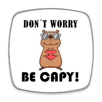 Capybara Capybara Gift - Square fridge magnet - white - Front