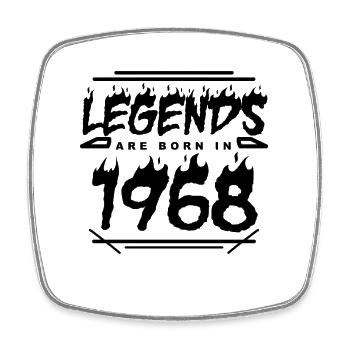 1968 - Jahrgang 1968 - Baujahr 1968 - Viereckiger Kühlschrankmagnet - Weiß - Vorne