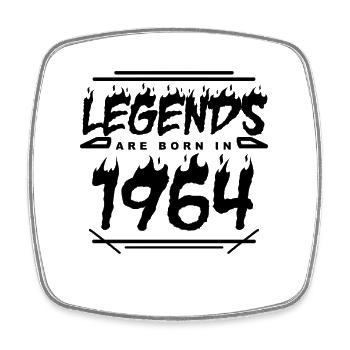 1964 - Born 1964 - Built in 1964 - Square fridge magnet - white - Front