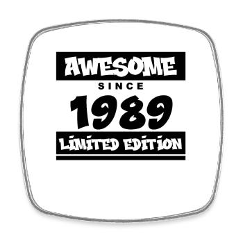 1989 - Jahrgang 1989 - Fantastisch seit 1989 - Viereckiger Kühlschrankmagnet - Weiß - Vorne