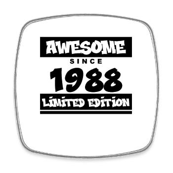 1988 - Jahrgang 1988 - Fantastisch seit 1988 - Viereckiger Kühlschrankmagnet - Weiß - Vorne