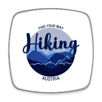 Find your way Hiking Austria - Square fridge magnet - white - Front