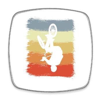 Vintage BMX - Square fridge magnet - white - Front