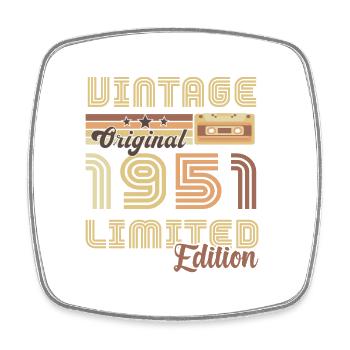 Original 1951 Vintage Retro Jubiläum - Viereckiger Kühlschrankmagnet - Weiß - Vorne