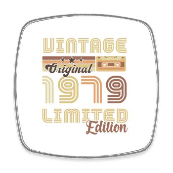 Original 1979 Vintage Vintage Retro Geburtstag - Viereckiger Kühlschrankmagnet - Weiß - Vorne