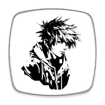 Anime Junge Design - Viereckiger Kühlschrankmagnet - Weiß - Vorne