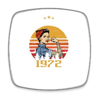 Juli 1972 - Geburtstag im Juli 1972 Geschenk - Viereckiger Kühlschrankmagnet - Weiß - Vorne