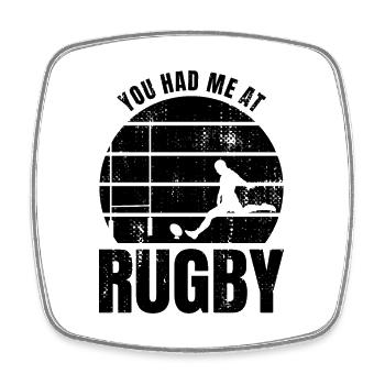 Rugby Player Saying - Square fridge magnet - white - Front