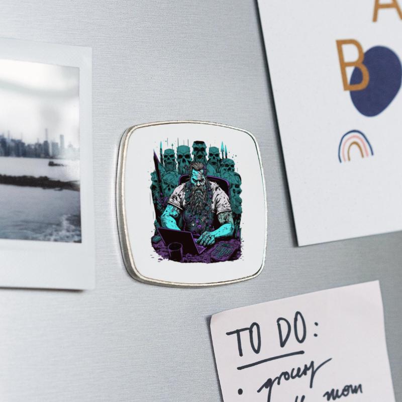 Square fridge magnet