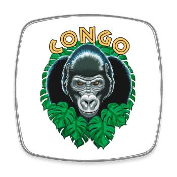 Congo gorilla - Square fridge magnet - white - Front