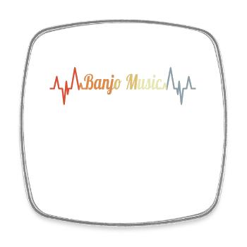 Banjo Music Heart palpitations - Square fridge magnet - white - Front