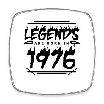 1976 - Born 1976 - Built in 1976 - Square fridge magnet - white - Front