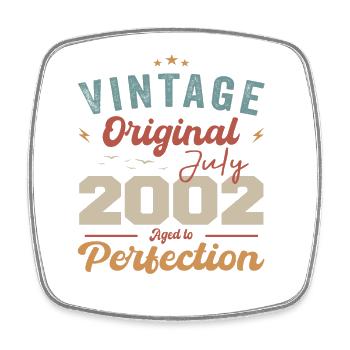 July 2002 Birthday July 2002 Original 2002 July - Square fridge magnet - white - Front